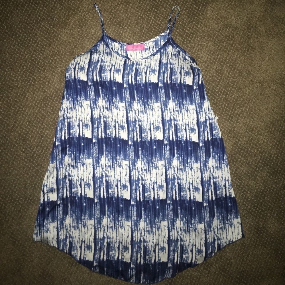 Pookie & Sebastian Blue & White Tank Dress
